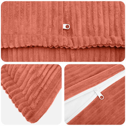 vidaXL Cushion Cover 12 pcs HOUTEN Red Orange 50 x 50 cm Corduroy 4