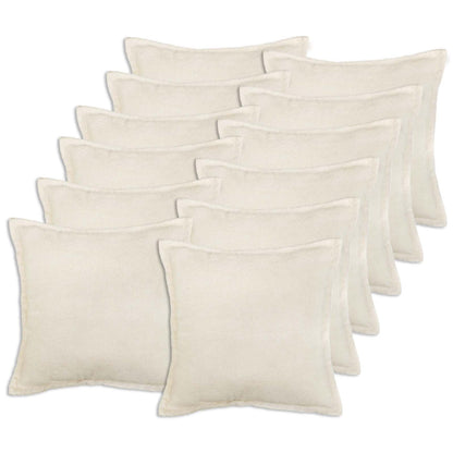 vidaXL Cushion Cover 12 pcs HOUTEN Cream 50 x 50 cm Bouclé 1