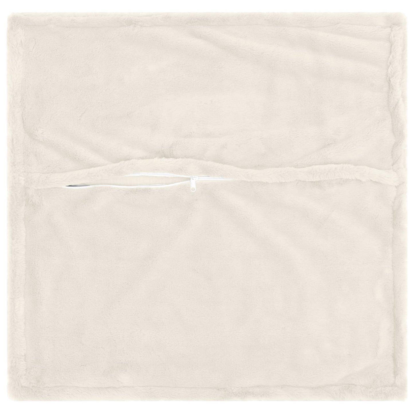 vidaXL Cushion Cover 12 pcs HOUTEN White 50 x 50 cm Faux Rabbit Fur 4