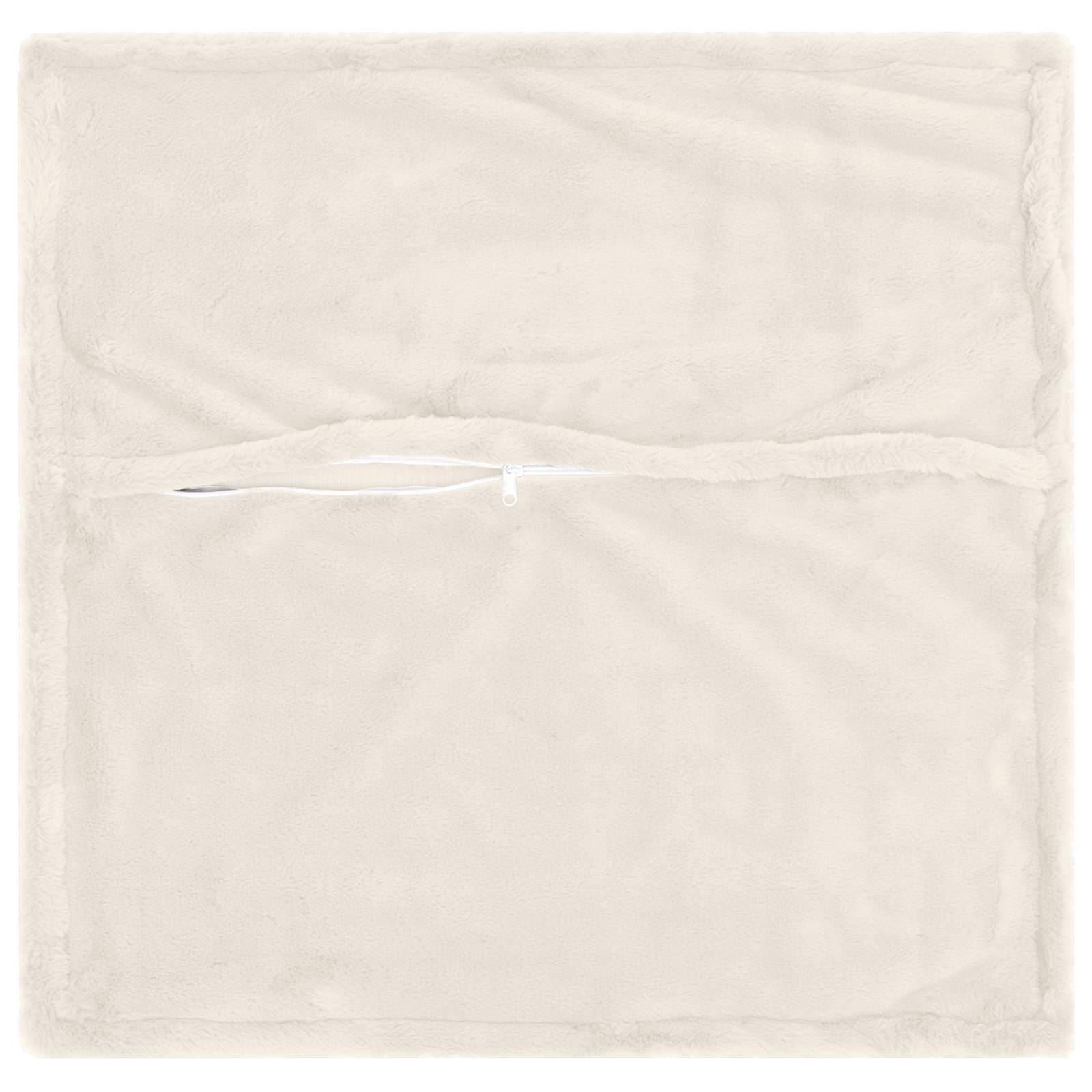vidaXL Cushion Cover 12 pcs HOUTEN White 50 x 50 cm Faux Rabbit Fur 4