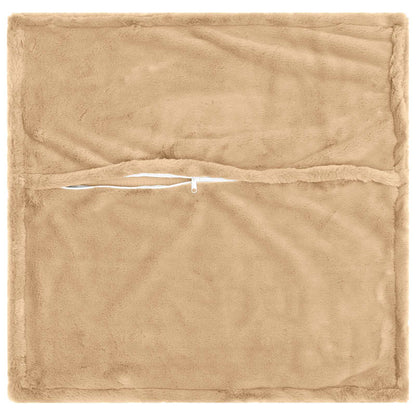 vidaXL Cushion Cover 12 pcs HOUTEN Cream 50 x 50 cm Faux Rabbit Fur 4
