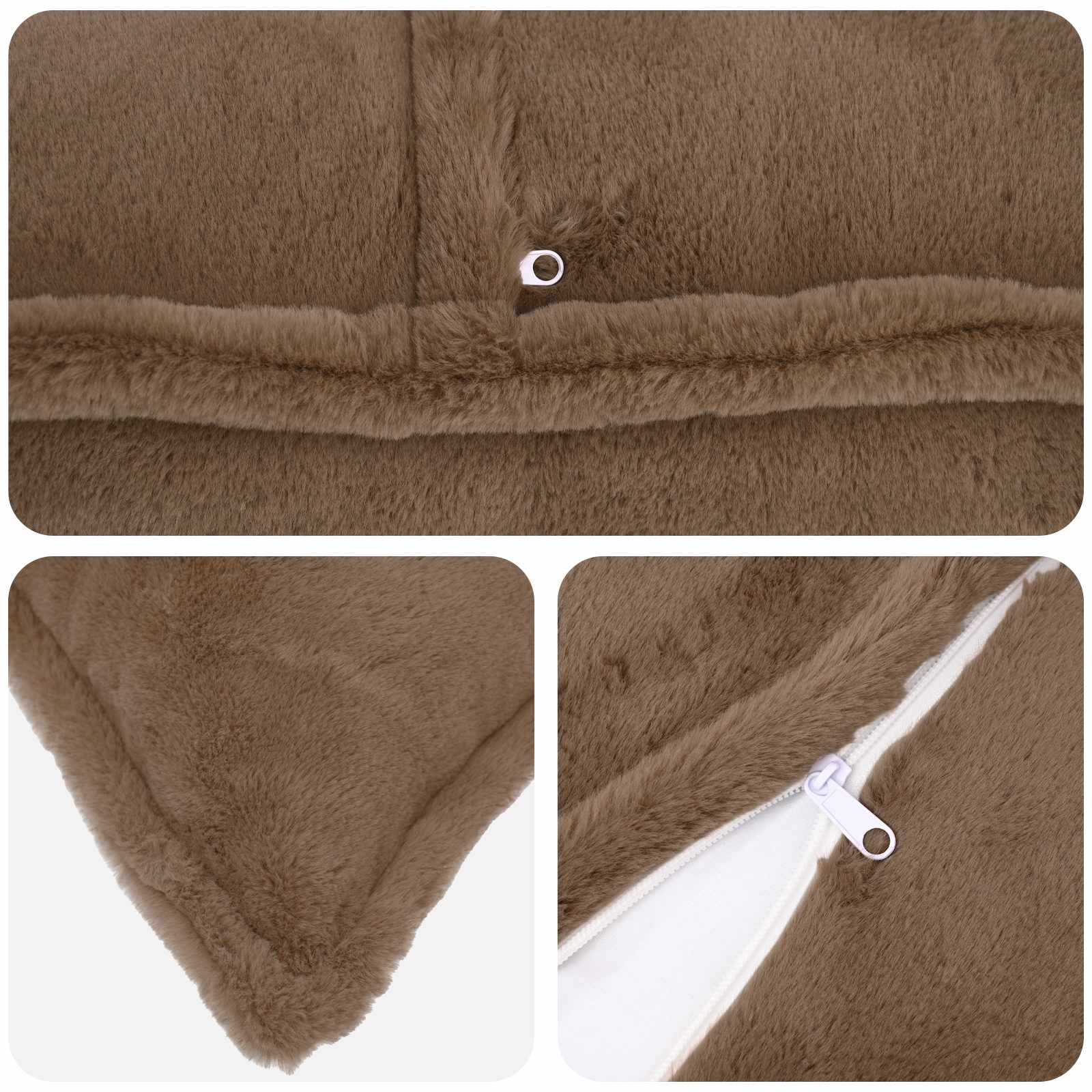 vidaXL Cushion Cover 12 pcs HOUTEN Light Brown 50 x 50 cm 5