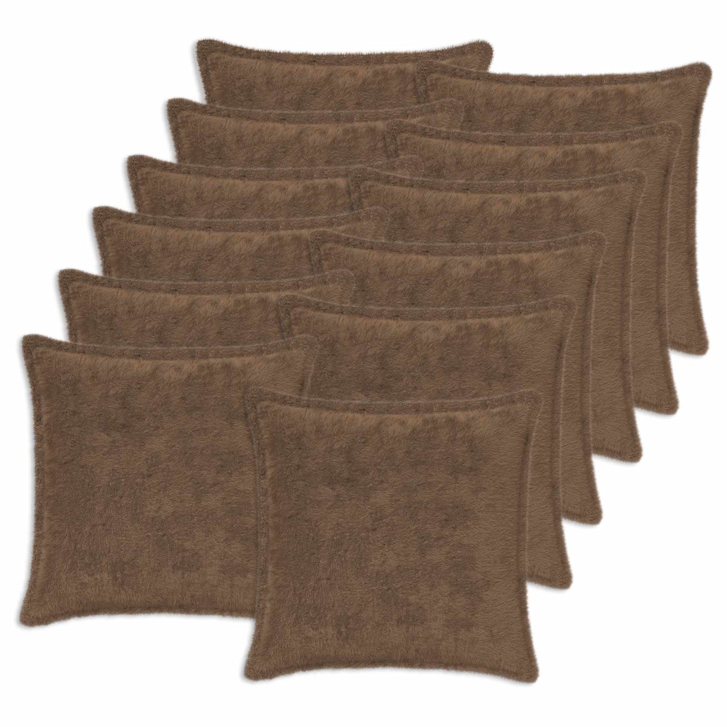 vidaXL Cushion Cover 12 pcs HOUTEN Light Brown 50 x 50 cm 2