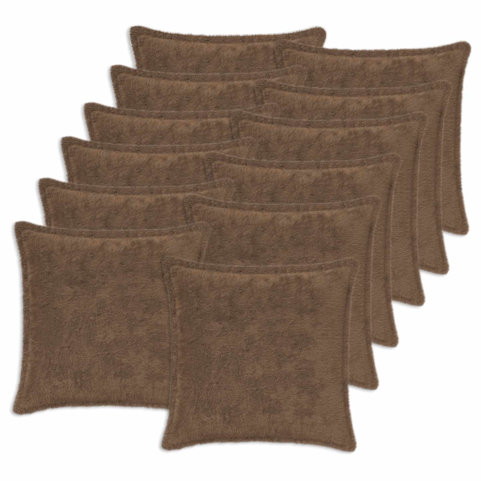 vidaXL Cushion Cover 12 pcs HOUTEN Light Brown 50 x 50 cm 2
