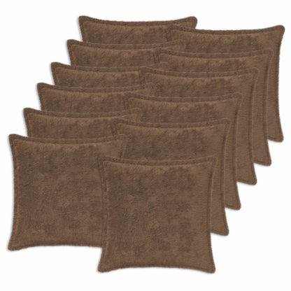 vidaXL Cushion Cover 12 pcs HOUTEN Light Brown 50 x 50 cm 2