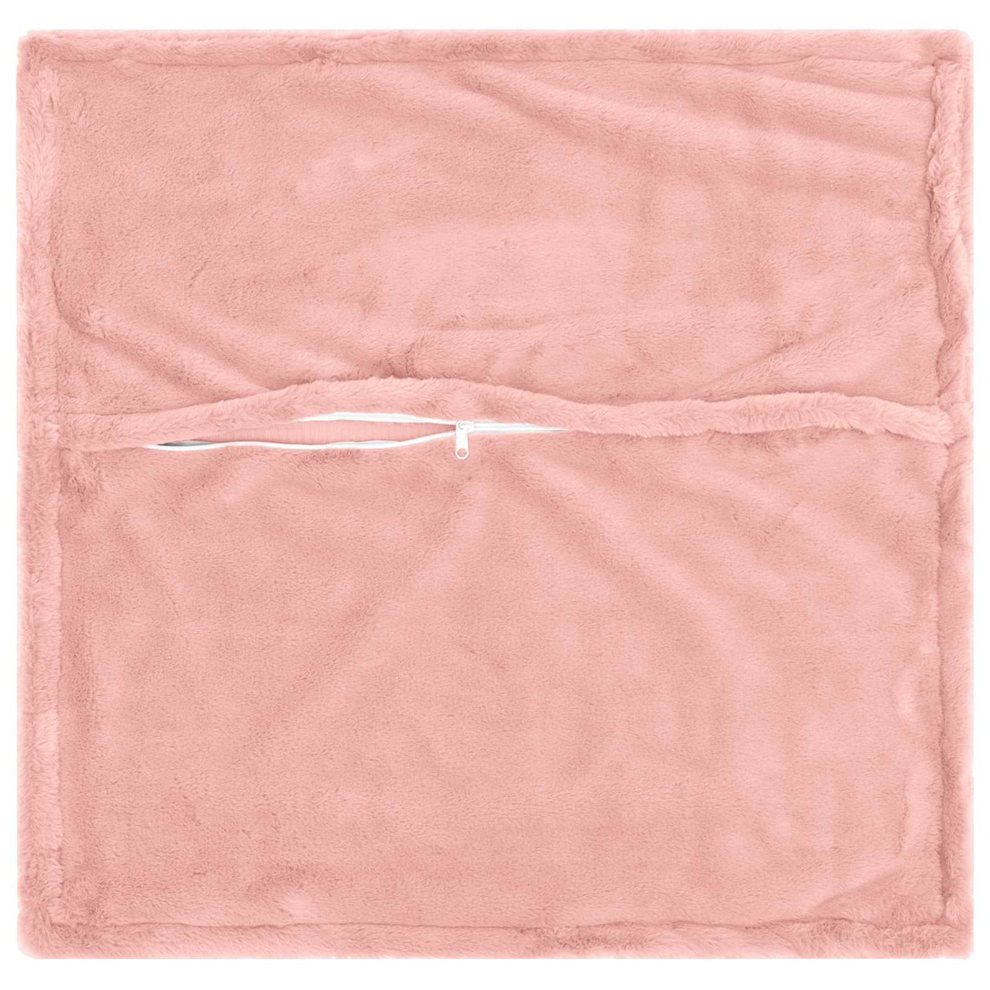 vidaXL Cushion Cover 12 pcs HOUTEN Pink 50 x 50 cm Faux Rabbit Fur 4