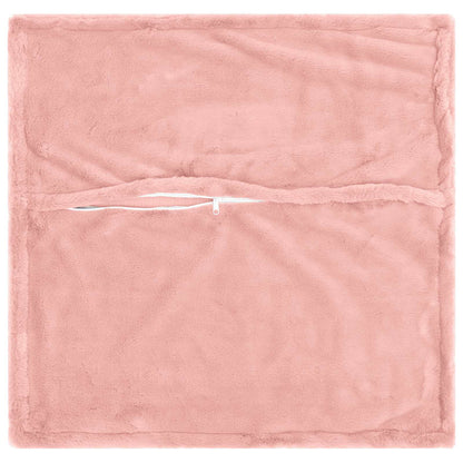 vidaXL Cushion Cover 12 pcs HOUTEN Pink 50 x 50 cm Faux Rabbit Fur 4
