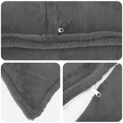 vidaXL Cushion Cover 12 pcs HOUTEN Dark Grey 50 x 50 cm 5