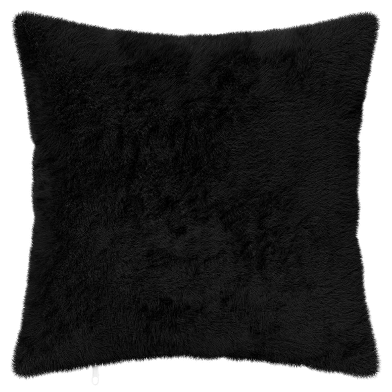 vidaXL Cushion Cover 12 pcs HOUTEN Black 50 x 50 cm Faux Rabbit Fur 3