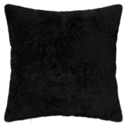 vidaXL Cushion Cover 12 pcs HOUTEN Black 50 x 50 cm Faux Rabbit Fur 3