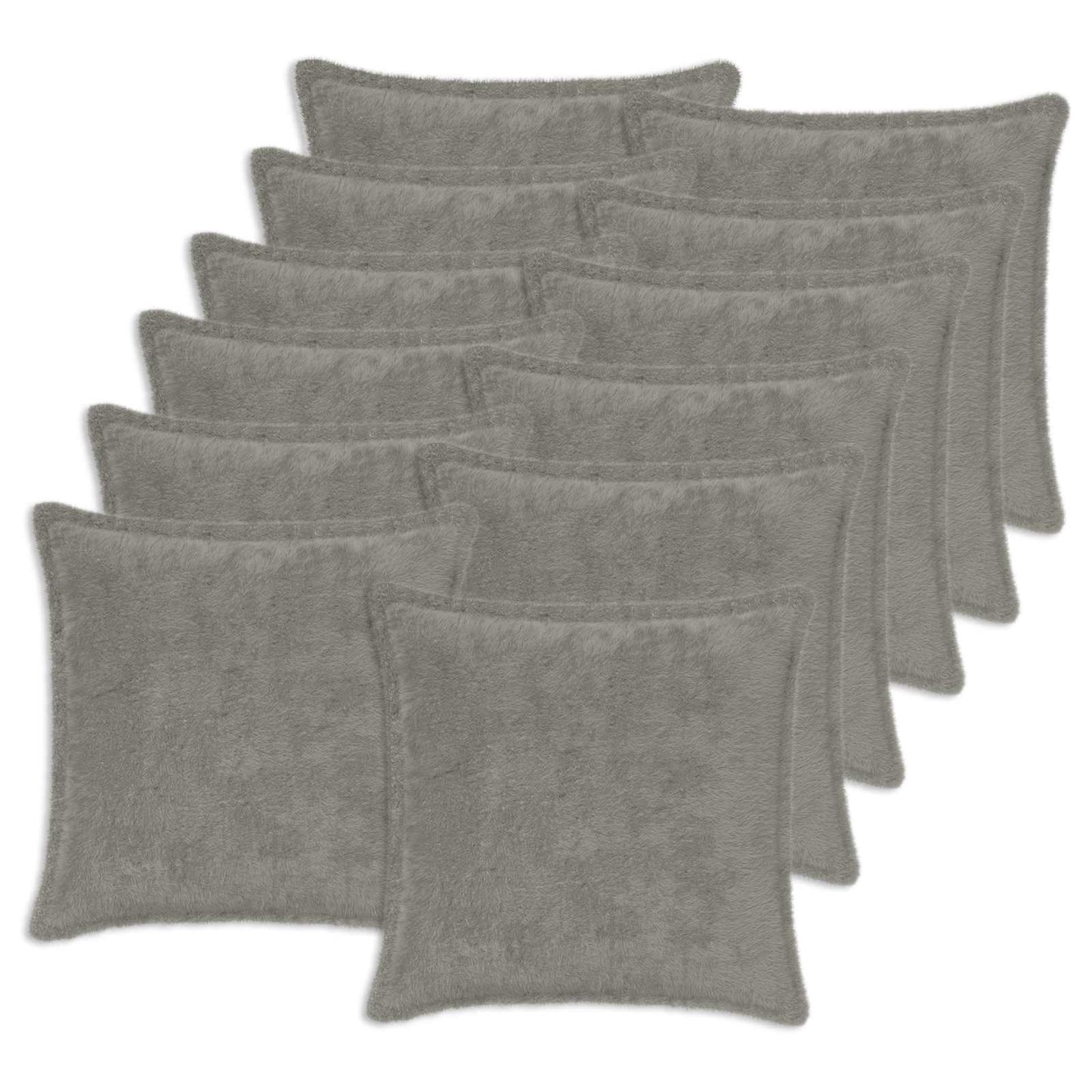 vidaXL Cushion Cover 12 pcs HOUTEN Light Grey 50 x 50 cm 2