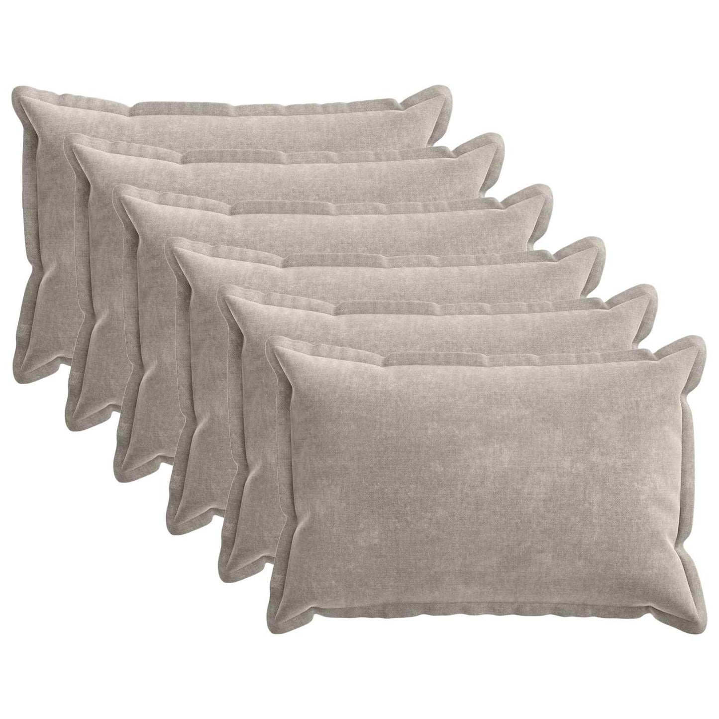 vidaXL Cushion Cover 6 pcs HOUTEN Light Grey 50 x 70 cm 2