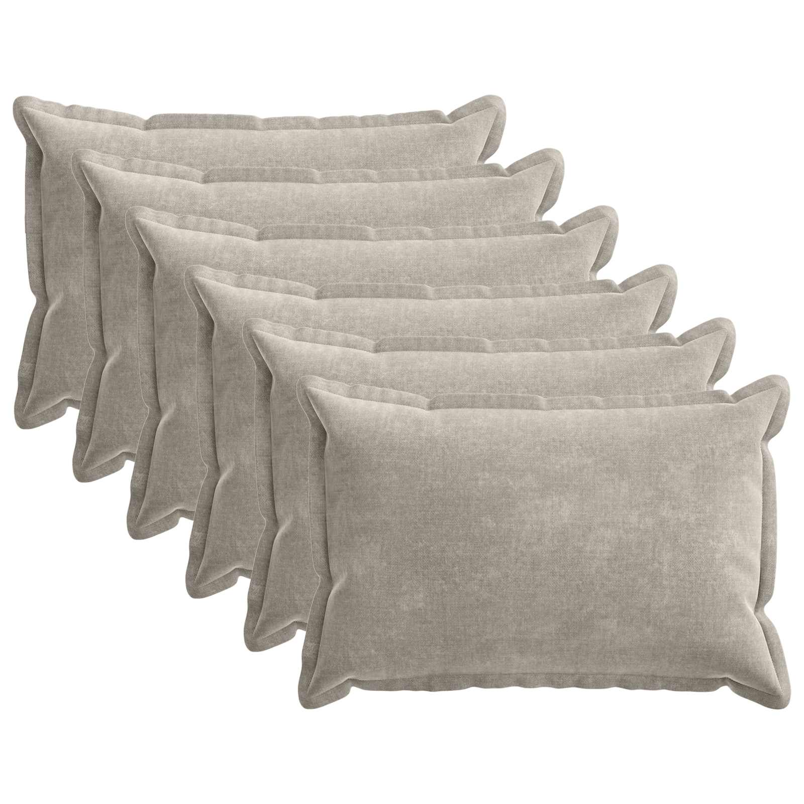 vidaXL Cushion Cover 6 pcs HOUTEN Light Grey 50 x 70 cm 2