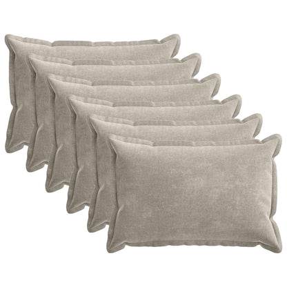 vidaXL Cushion Cover 6 pcs HOUTEN Light Grey 50 x 70 cm 2