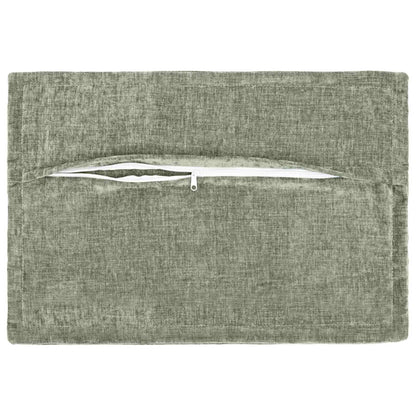 vidaXL Cushion Cover 6 pcs HOUTEN Green 50 x 70 cm Chenille Fabric 4