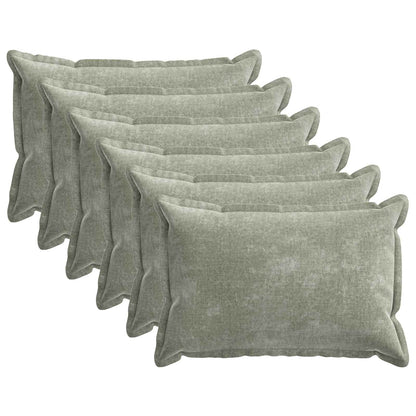 vidaXL Cushion Cover 6 pcs HOUTEN Green 50 x 70 cm Chenille Fabric 2