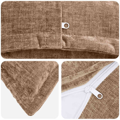vidaXL Cushion Cover 6 pcs HOUTEN Brown 50 x 70 cm Chenille Fabric 5