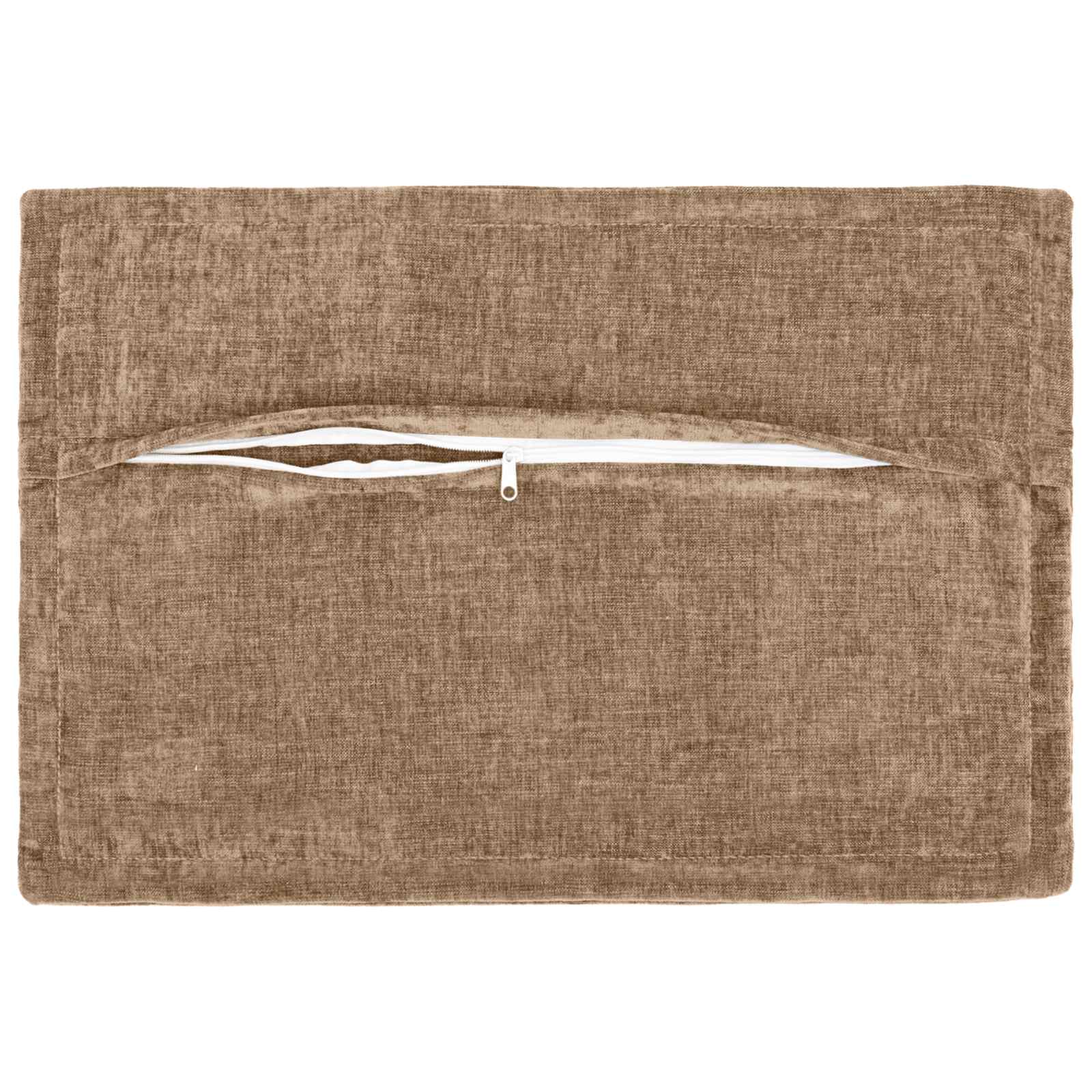 vidaXL Cushion Cover 6 pcs HOUTEN Brown 50 x 70 cm Chenille Fabric 4