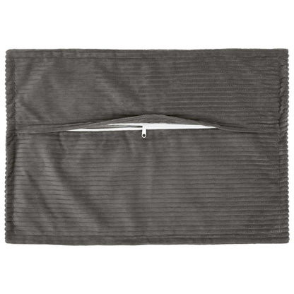 vidaXL Cushion Cover 6 pcs HOUTEN Dark Grey 50 x 75 cm Corduroy 3