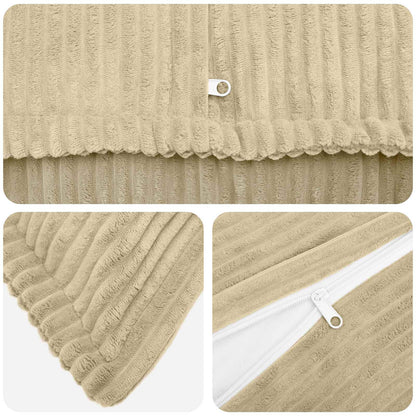 vidaXL Cushion Cover 6 pcs HOUTEN Light Green Grey 50 x 75 cm Corduroy 4