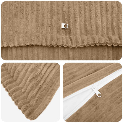 vidaXL Cushion Cover 6 pcs HOUTEN Brown 50 x 75 cm Corduroy 4