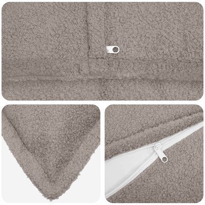 vidaXL Cushion Cover 6 pcs HOUTEN Light Grey 50 x 80 cm Bouclé 4