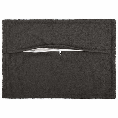 vidaXL Cushion Cover 6 pcs HOUTEN Dark Grey 50 x 80 cm Bouclé 3
