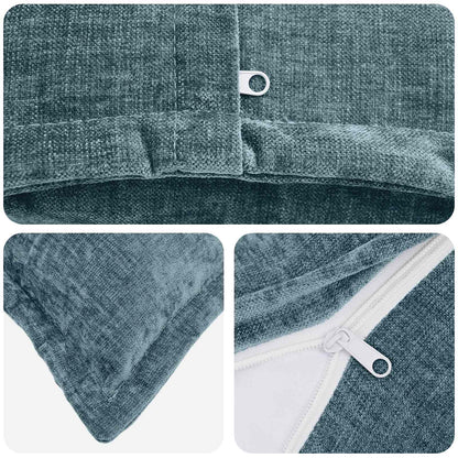 vidaXL Cushion Cover 6 pcs HOUTEN Blue 50 x 80 cm Chenille Fabric 5