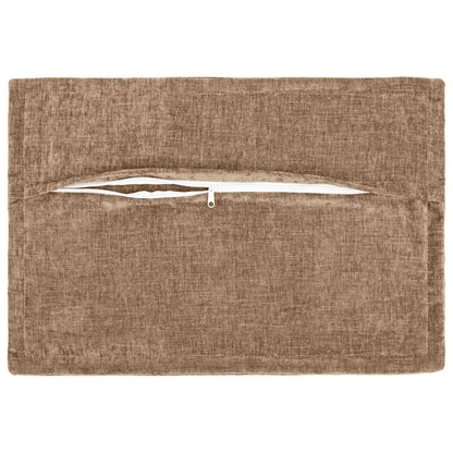 vidaXL Cushion Cover 6 pcs HOUTEN Brown 50 x 80 cm Chenille Fabric 4