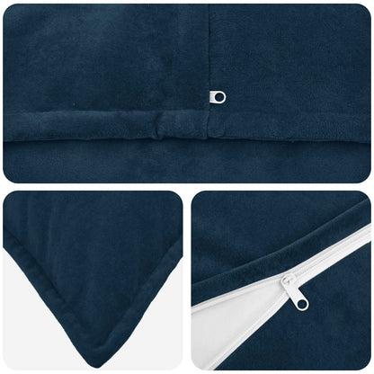 Cushion HOUTEN Blue Microfiber Fleece