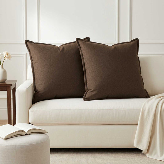 Cushion with Pillow HOUTEN 2 pcs Faux Linen