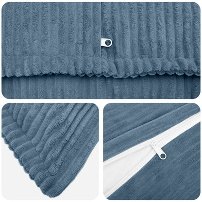 vidaXL Cushion Cover 6 pcs HOUTEN Blue 65 x 65 cm Corduroy 4