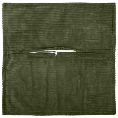 vidaXL Cushion Cover 6 pcs HOUTEN Green 65 x 65 cm Corduroy 3