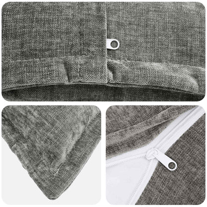 vidaXL Cushion Cover 6 pcs HOUTEN Dark Grey 65 x 65 cm Chenille Fabric 5