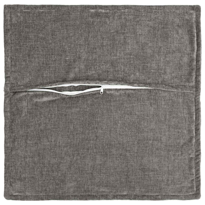vidaXL Cushion Cover 6 pcs HOUTEN Dark Grey 65 x 65 cm Chenille Fabric 4
