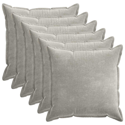 vidaXL Cushion Cover 6 pcs HOUTEN Light Grey 65 x 65 cm 2