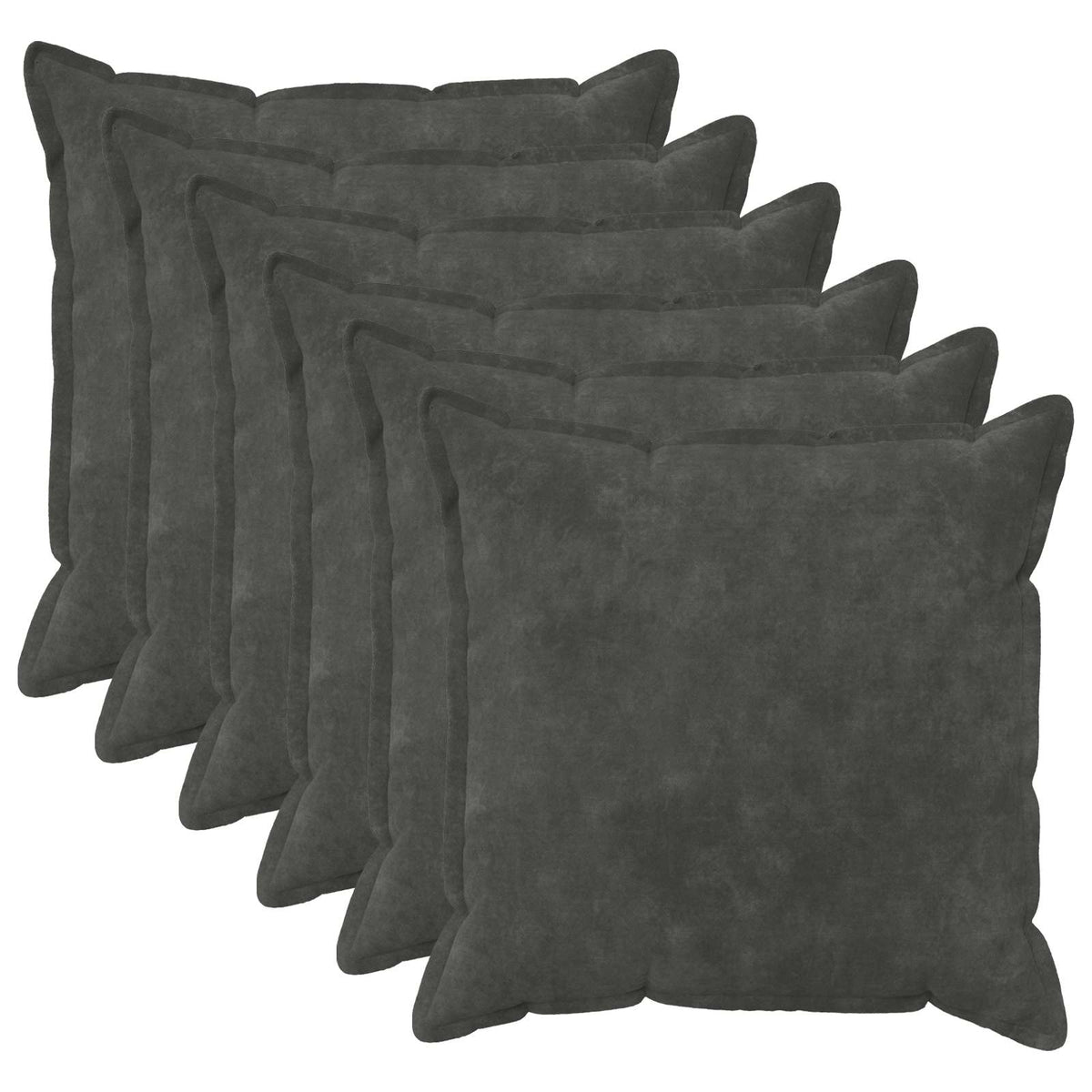 vidaXL Cushion Cover 6 pcs HOUTEN Anthracite 65 x 65 cm 1