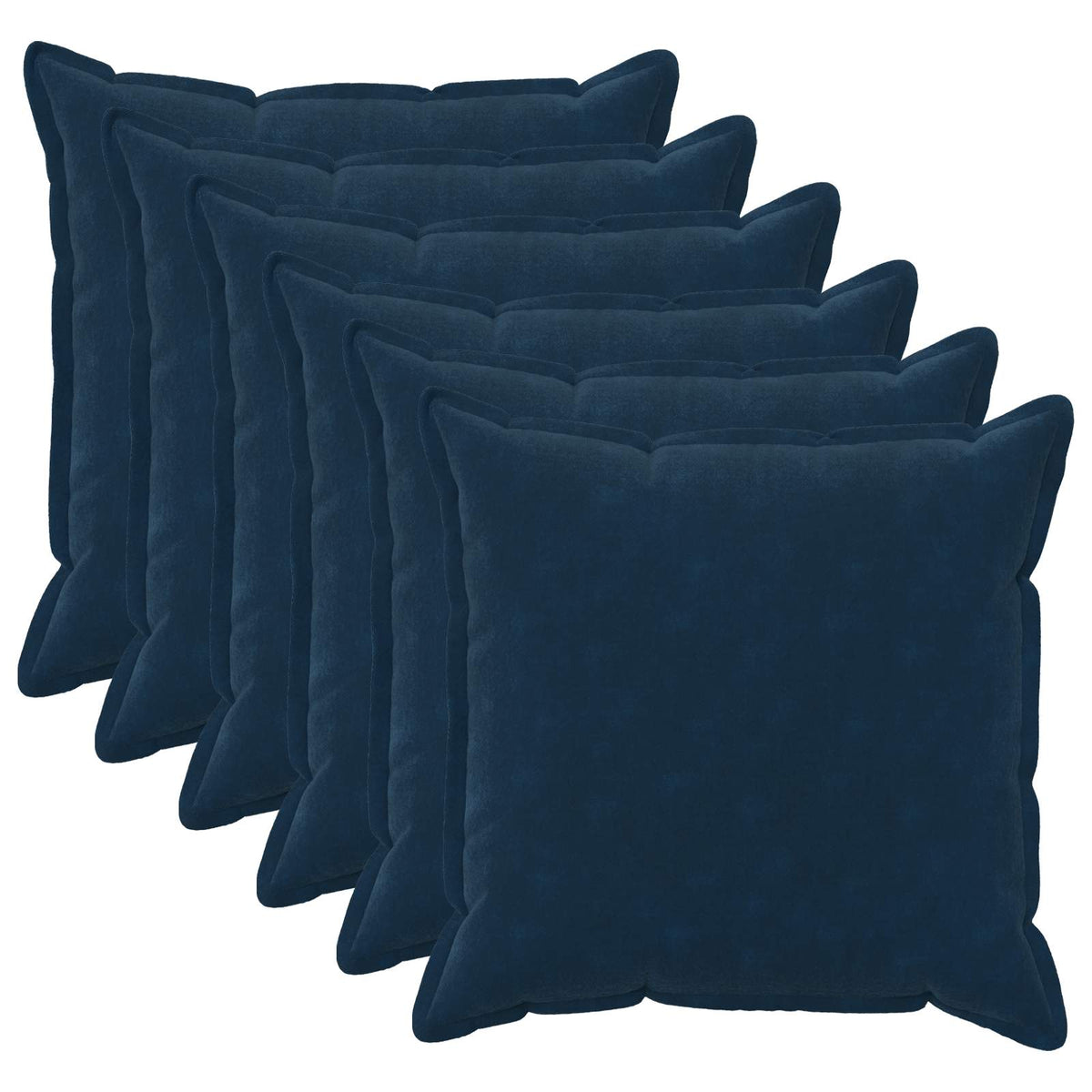 Cushion Cover 6 pcs HOUTEN Blue Microfiber Fleece