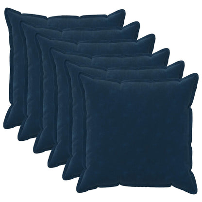 Cushion Cover 6 pcs HOUTEN Blue Microfiber Fleece