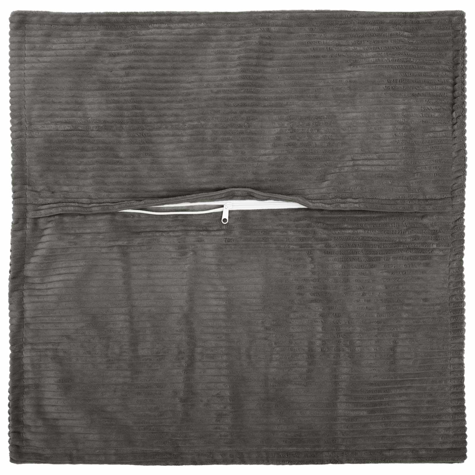 vidaXL Cushion Cover 6 pcs HOUTEN Dark Grey 70 x 70 cm Corduroy 3