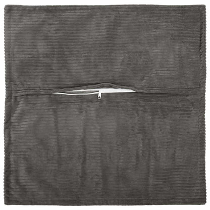 vidaXL Cushion Cover 6 pcs HOUTEN Dark Grey 70 x 70 cm Corduroy 3