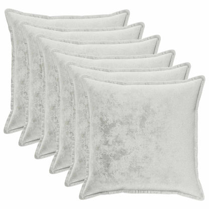 vidaXL Cushion Cover 6 pcs HOUTEN Light Grey 80 x 80 cm Flannel 2