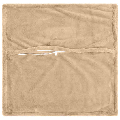 vidaXL Cushion Cover 6 pcs HOUTEN Cream 80 x 80 cm Faux Rabbit Fur 4