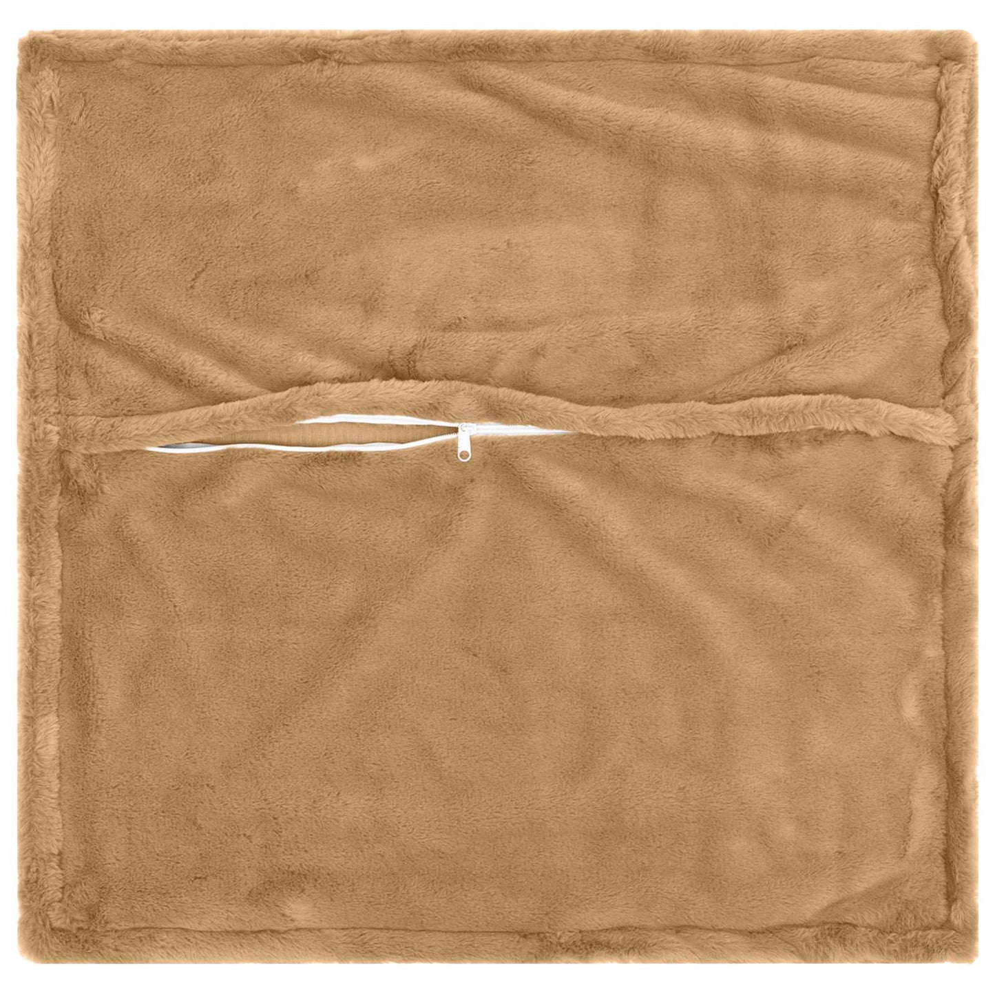 vidaXL Cushion Cover 6 pcs HOUTEN Taupe 80 x 80 cm Faux Rabbit Fur 4