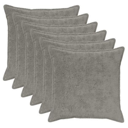vidaXL Cushion Cover 6 pcs HOUTEN Light Grey 80 x 80 cm 2