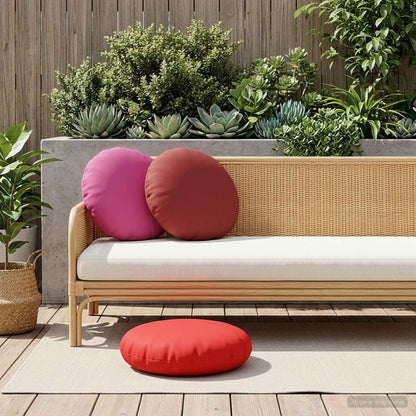 vidaXL Throw Pillow 6 pcs HEERLEN Wine Red Dia. 50 cm Polyester 3