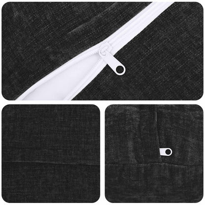 vidaXL Cushion Cover 6 pcs HEERLEN Anthracite Ø 60 cm Chenille Fabric 5