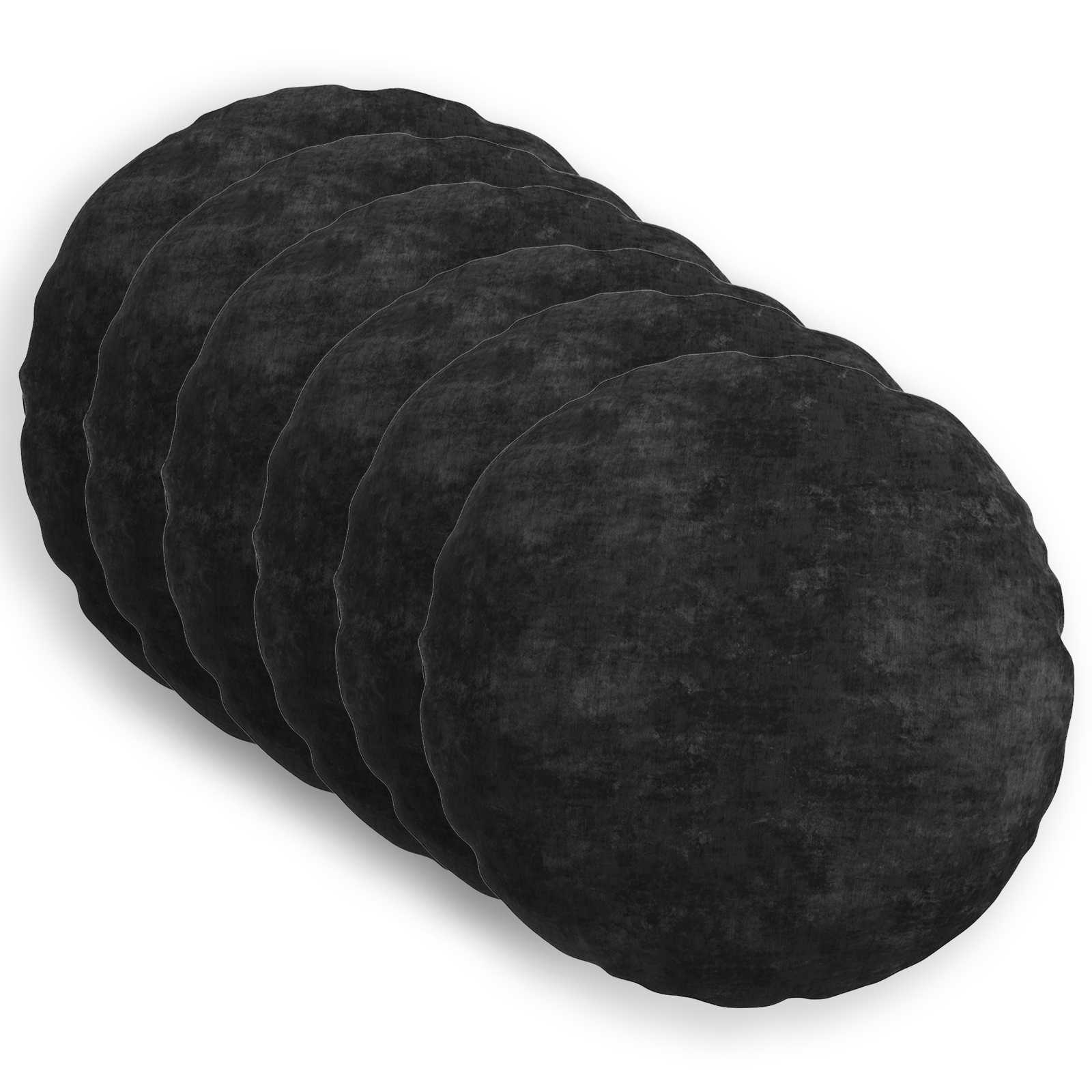 vidaXL Cushion Cover 6 pcs HEERLEN Anthracite Ø 60 cm Chenille Fabric 2