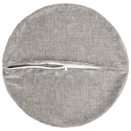 vidaXL Cushion Cover 6 pcs HEERLEN Light Grey Ø 60 cm Chenille Fabric 4