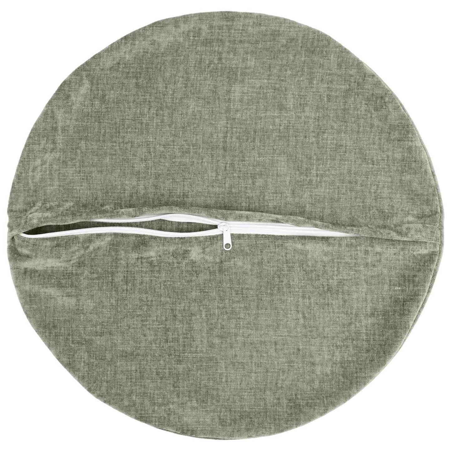 vidaXL Cushion Cover 6 pcs HEERLEN Green Ø 60 cm Chenille Fabric 4